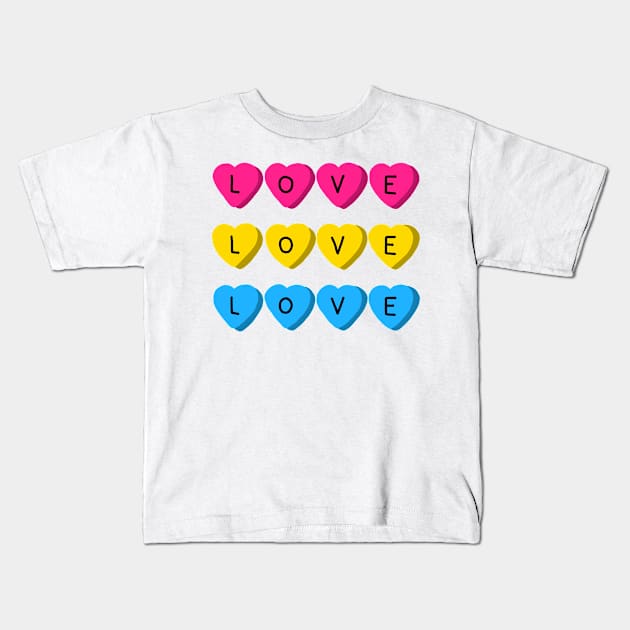 Pan Love Kids T-Shirt by Becky-Marie